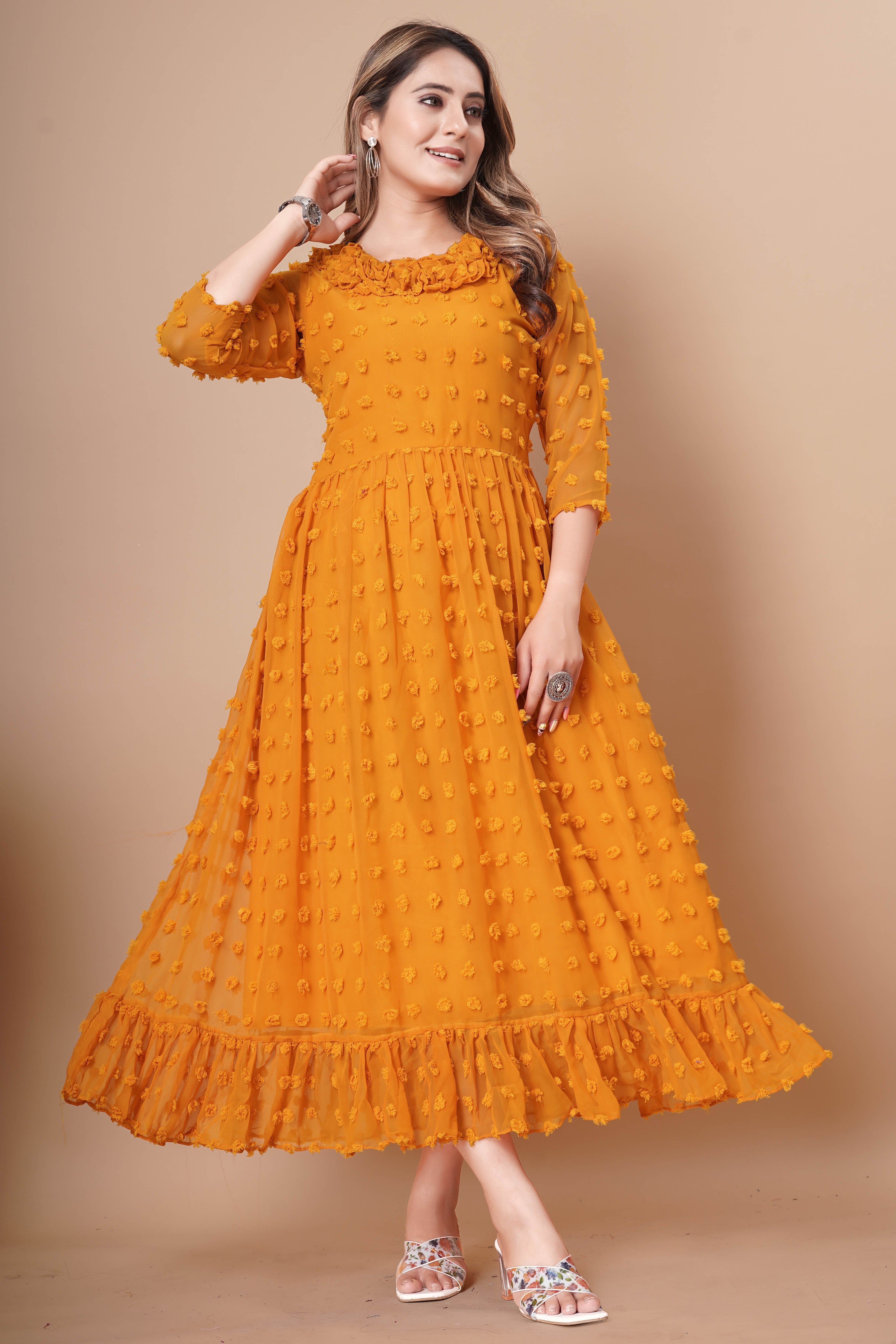 Women Casual Georgette Fency Design Dress