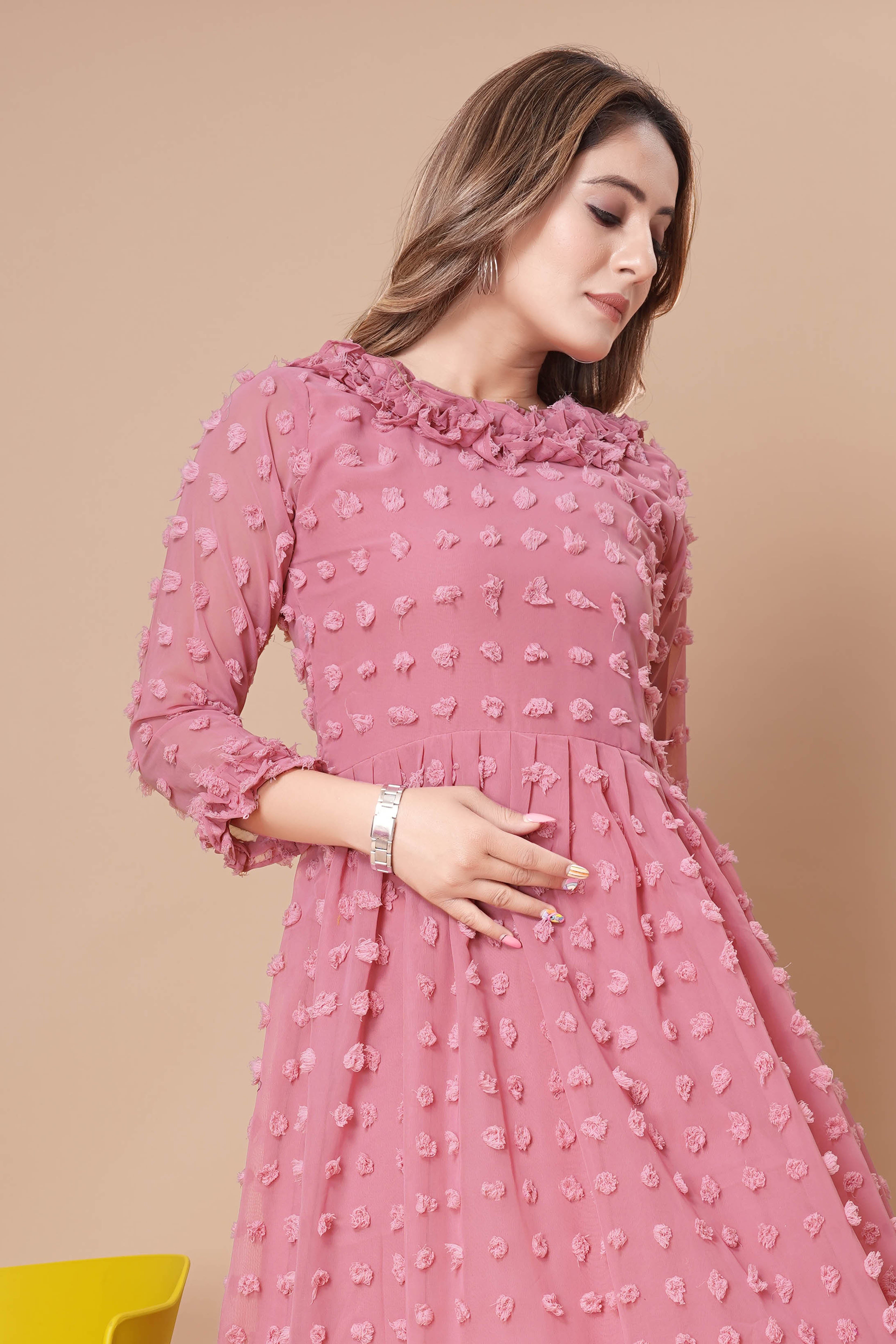 Women Casual Georgette Fency Design Dress