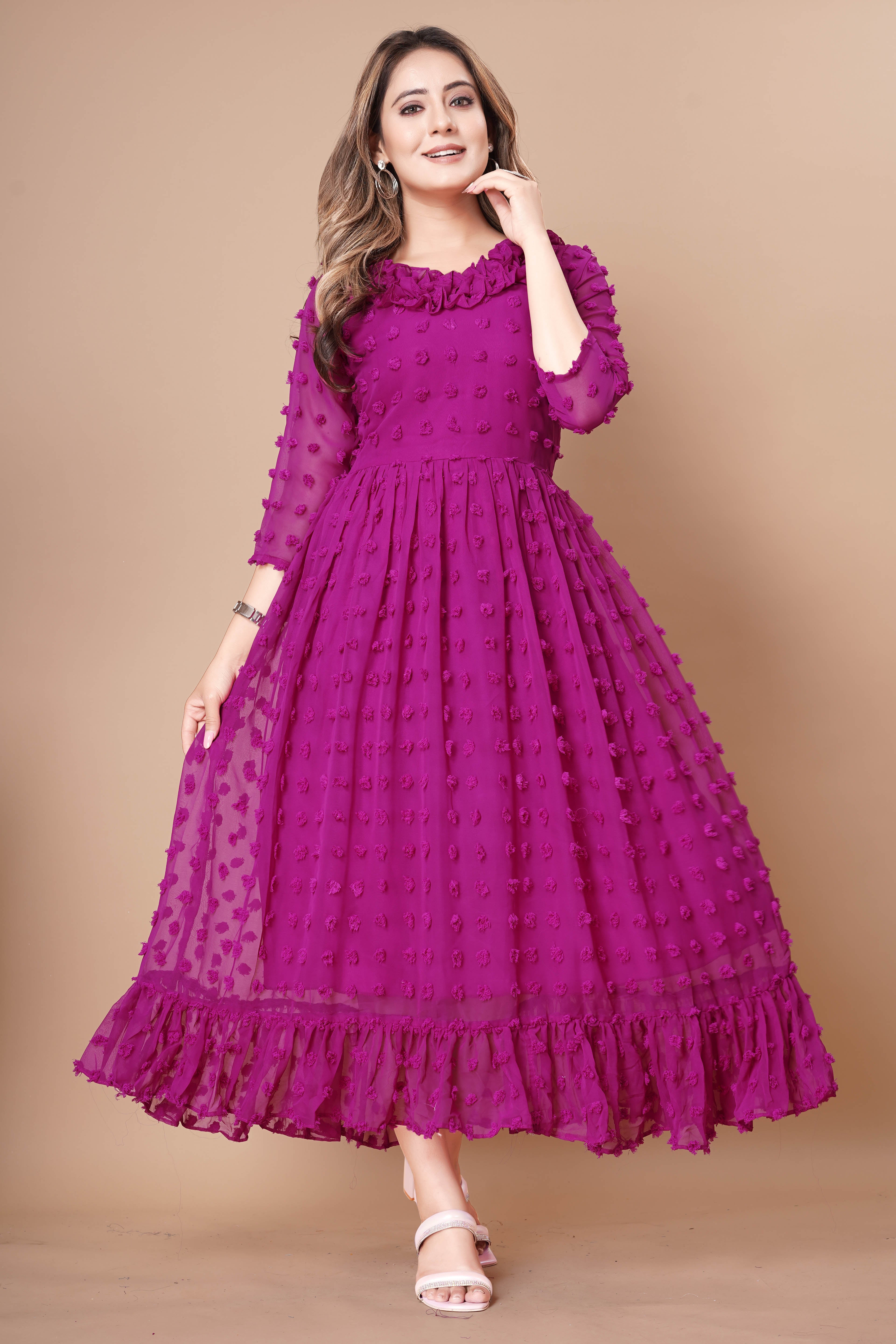 Women Casual Georgette Fency Design Dress