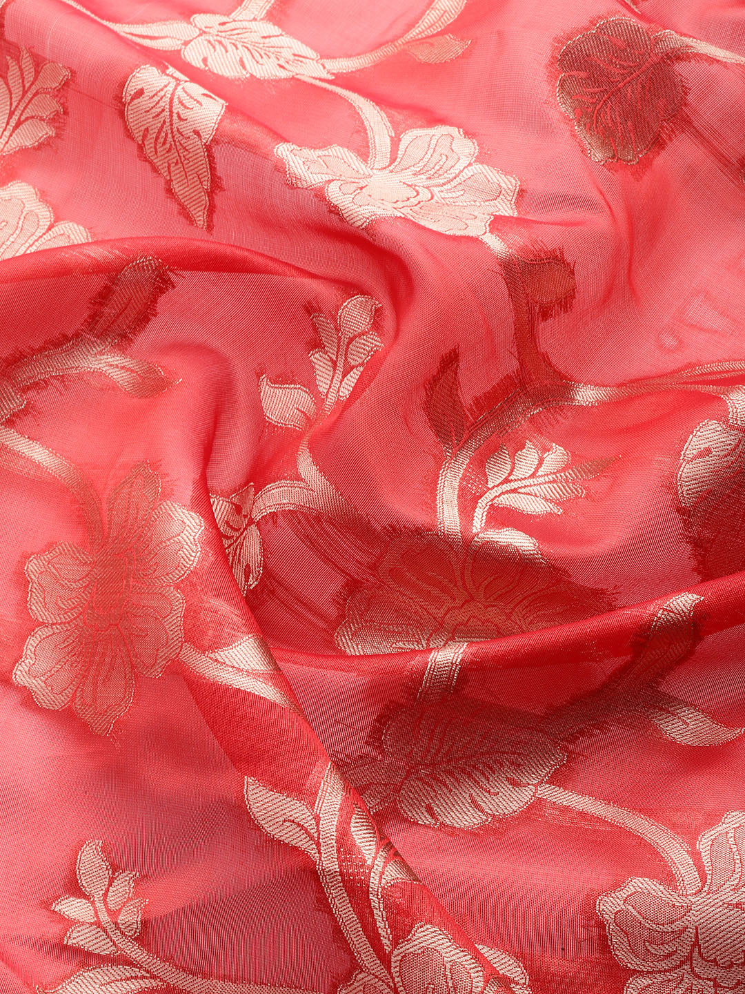 Bhanderi Fashion New Kanjeevaram Jaccard  Ethnic Motifs Zari Organza Saree With Brocade Blouse