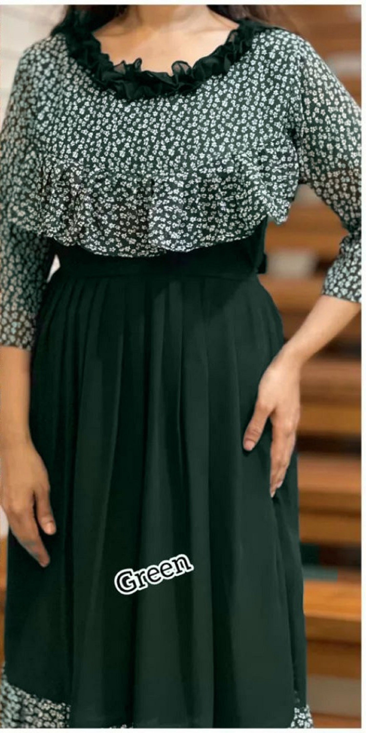 Women Georgette With Digital Printed Freel Layer Dress For Women Casual Wear Office Wear and Function Wear (Copy)