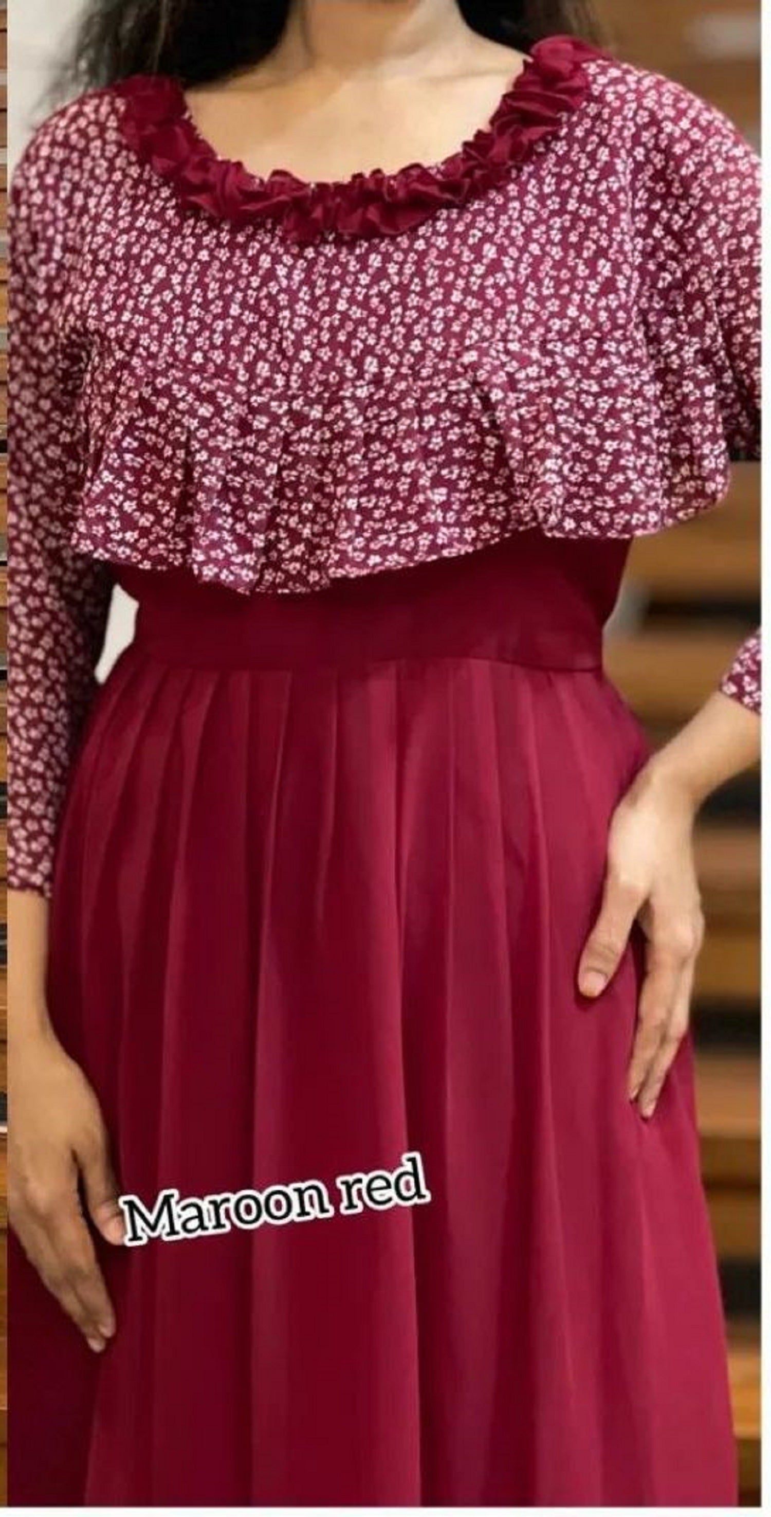 Women Georgette With Digital Printed Freel Layer Dress For Women Casual Wear Office Wear and Function Wear (Copy)
