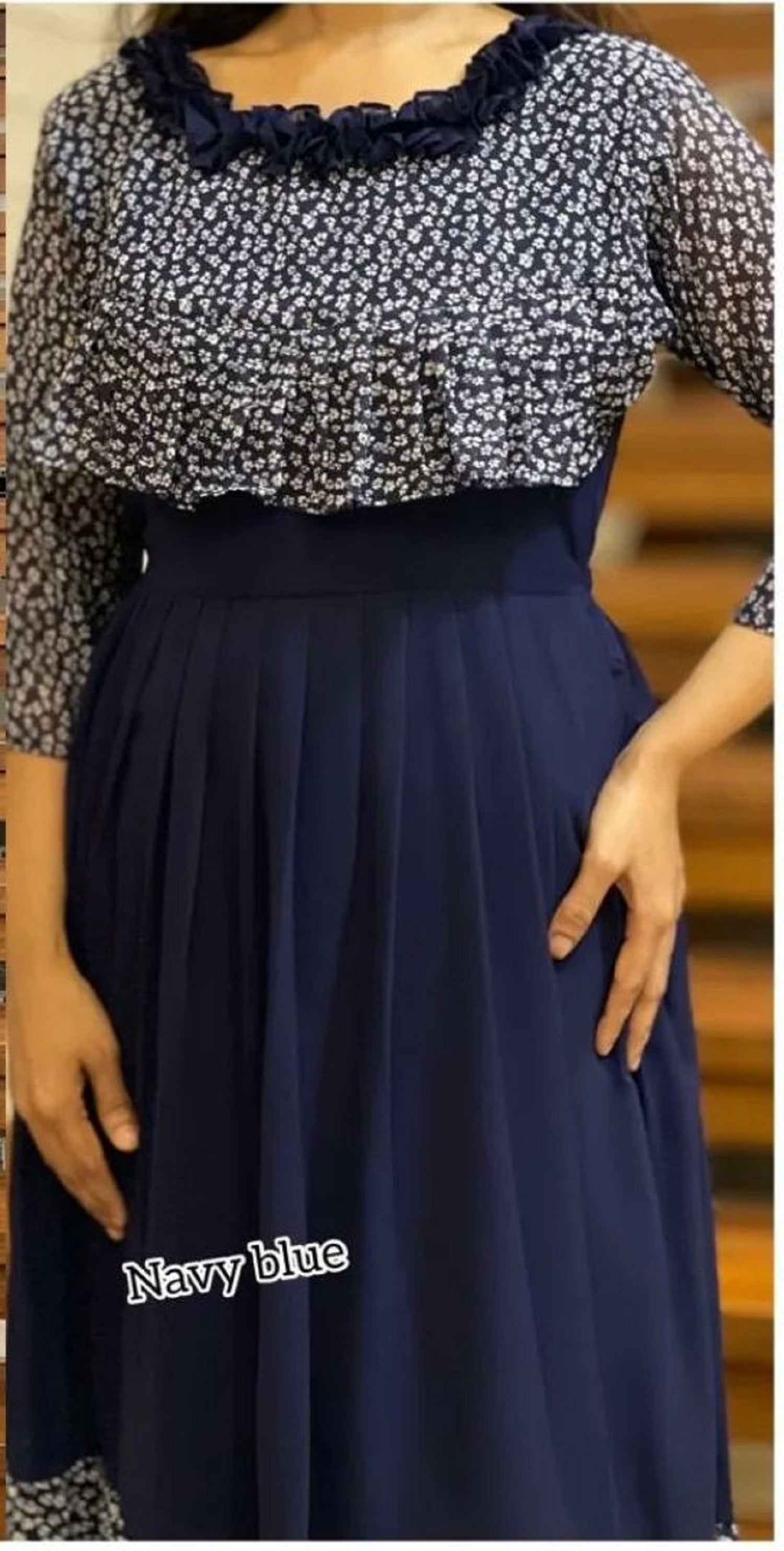 Women Georgette With Digital Printed Freel Layer Dress For Women Casual Wear Office Wear and Function Wear (Copy)