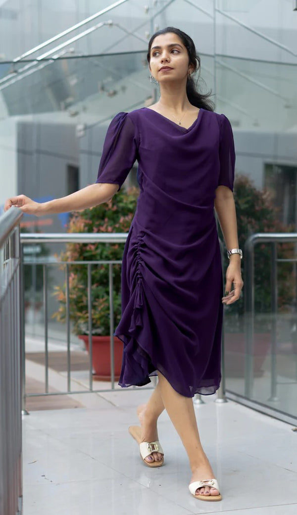 Georgette Fabric Women Partywear Dress
