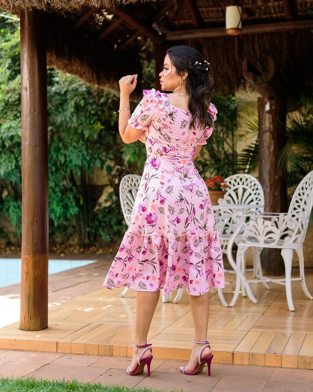 Women Pink Color Georgette Fabric Digital PrintedTrending Dress For Casual Officewear partywear look