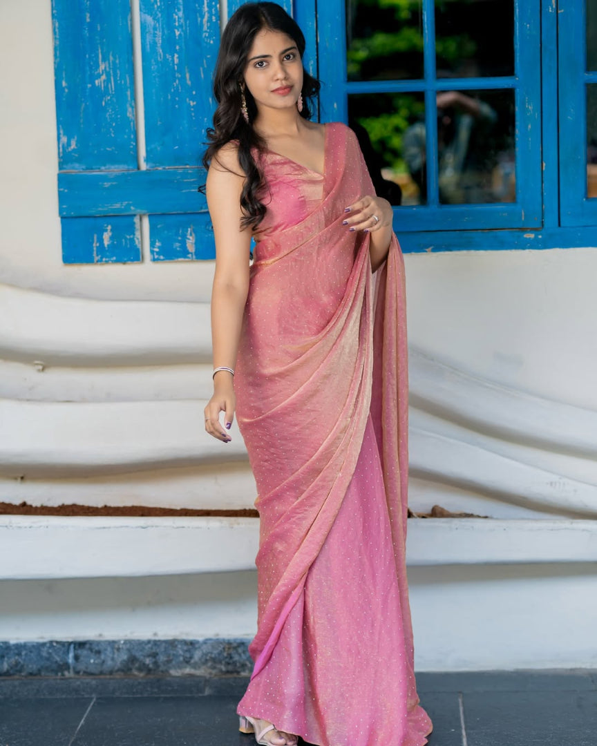 Bhanderi Fashion Trending Fendy Diamond Work Saree For Casual Wear and partywear, office wear