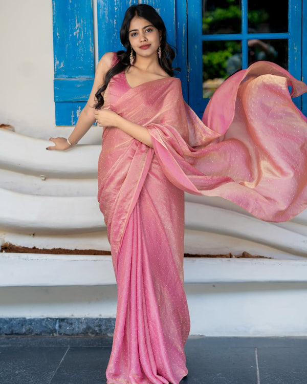 Bhanderi Fashion Trending Fendy Diamond Work Saree For Casual Wear and partywear, office wear